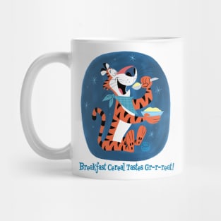 Tiger Eating Breakfast Cereal Mug